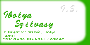 ibolya szilvasy business card