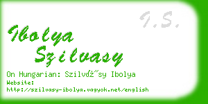 ibolya szilvasy business card